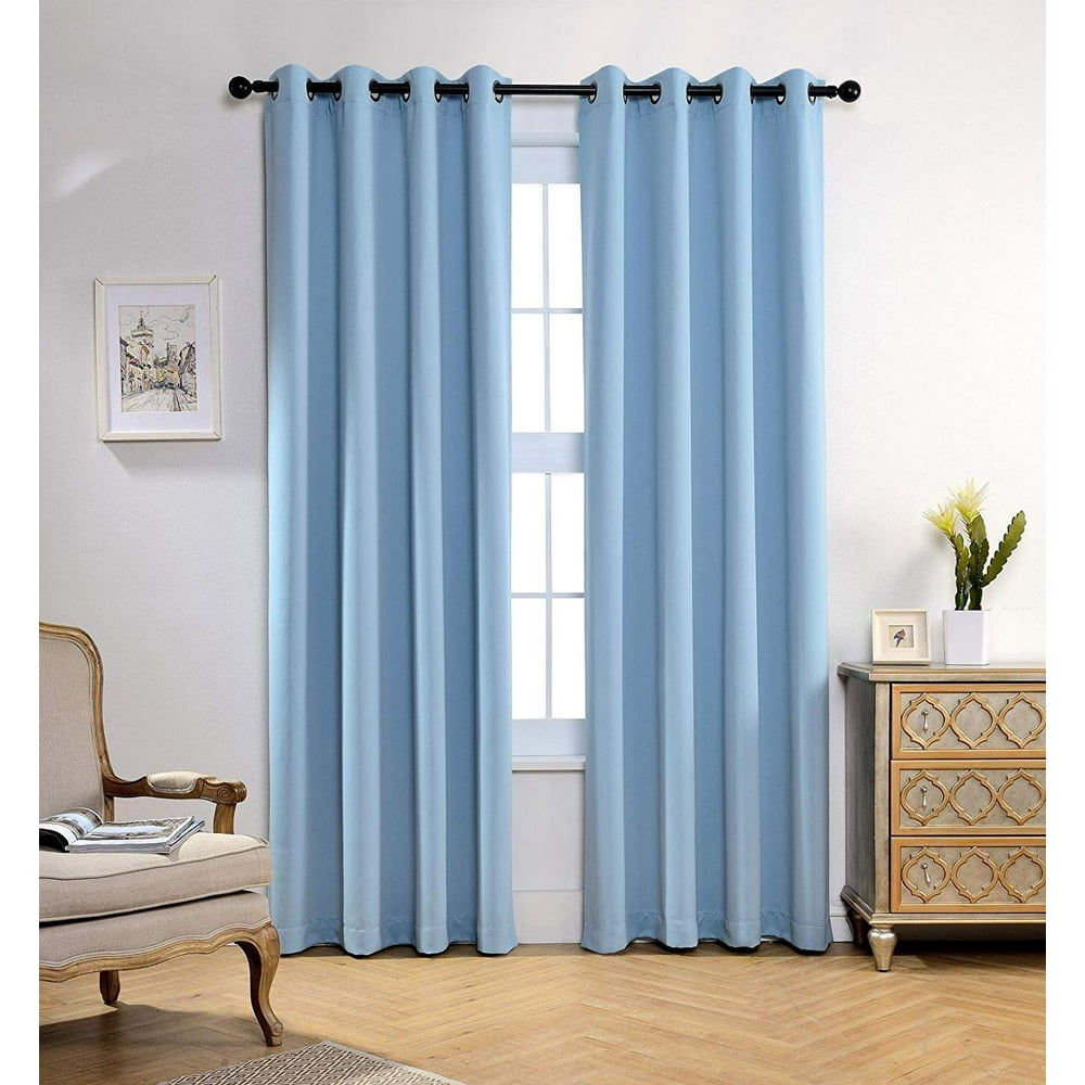 One Maria Room Darkening Blackout Insulated Curtain Panel with Grommets ...