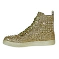thumbnail image 5 of Mens High Top Shoes By FIESSO AURELIO GARCIA ,Spikes Rhine stones 2409 Gold, 5 of 8