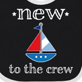 thumbnail image 4 of Inktastic Baby Boy New to the Crew Sailboat Boys or Girls Baby Bib, 4 of 4