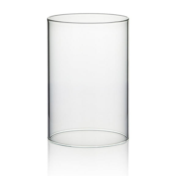 WGV Clear Hurricane Candle Shade Chimney Tube- 4" Wide x 6" Height, Good quality, Heavy Weighted Base - 1 Pc