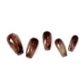 thumbnail image 4 of Set de uñas postizas HUOGUO Coffin Nails, tapa completa, color ámbar, 4 of 5
