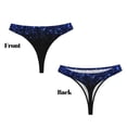 thumbnail image 3 of Fotbe Black Blue Glitter Sparkles Tanga Sin Costuras para Mujer con Estampado – Panties Invisibles, Transpirables y Cómodos para Uso Diario-3X-Large, 3 of 6