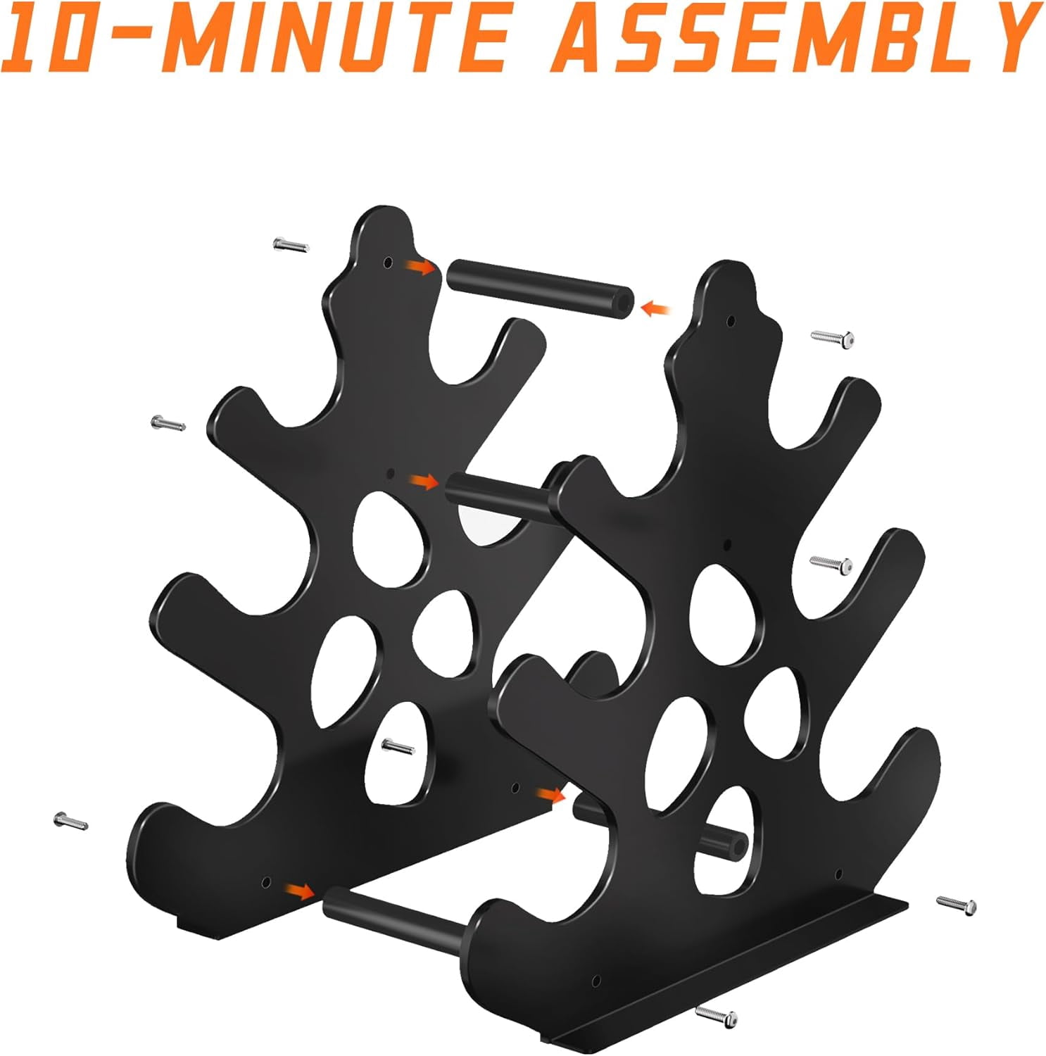 Dumbbell Rack Stand with Anti-Slip Pads for Home Gym, Compact A-Frame Design Weight Rack with Handle, Coral-Inspired & Space-Saving Dumbbell Holder (Dumbbells Not Included)
