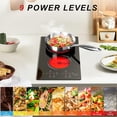 thumbnail image 2 of 2 Burner Electric Cooktop 110v, 120v Plug In Electric Stove Top, 12 Inch Built-in Radiant Electric Stove, Electric Ceramic Cooktop with Child Safety Lock, Timer, Over-Temperature Protection, 2 of 8