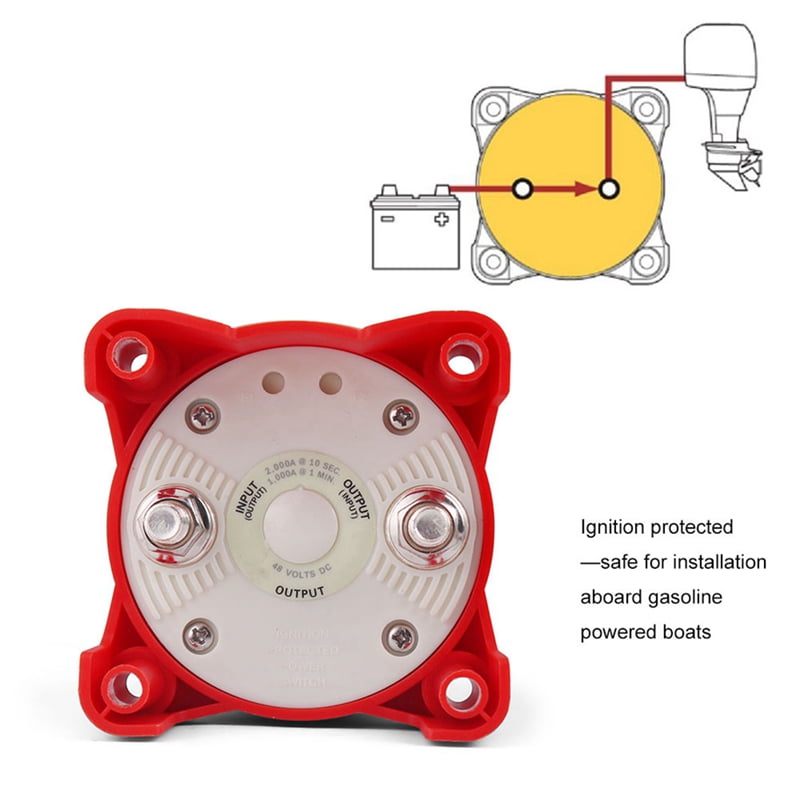 48V 350A Car Auto RV Marine Boat Single Circuit  Isolator Disconnect Rotary E Series Battery Switch Cut