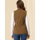 thumbnail image 5 of Chaleco Tipo Anorak Estilo Cargo Ligero Con Cordón Para Mujer Marrón S, 5 of 6