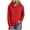 A01-Red, variant on Godom Women's Hoodies Casual Long Sleeve Half Button Drop Shoulder Pullover Tops Loose Drawstring Hooded Sweatshirt