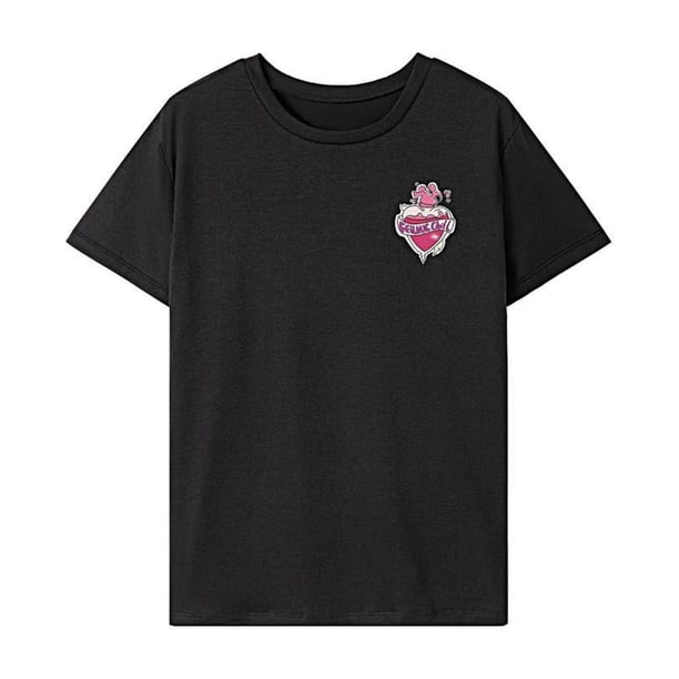 Camiseta de mujer con cuello redondo, camiseta básica elegante y sencilla para trabajo y vacaciones XL