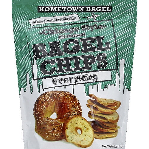 Hometown Bagel Chicago Style All Natural Everything Bagel Chips, 6 oz