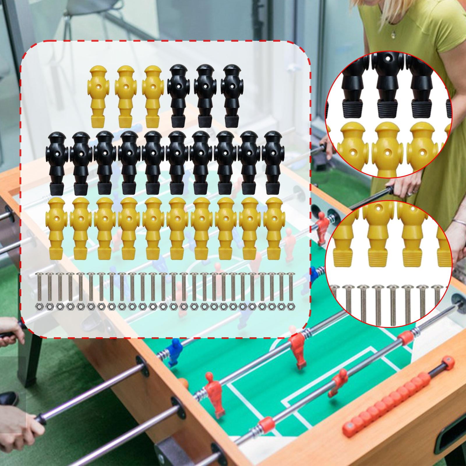 Dualoai 26 Pieces Table Soccer Foosball Men Repair Parts, Entertainment Foosball Black Yellow