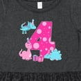 thumbnail image 4 of Inktastic Dinosaur Party-fourth Birthday Girls Toddler Dress, 4 of 5