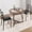 Brown, variant on FOLDLIFE Dining Table Set for 2 to 3, Kitchen Table with 2 Upholstered Chairs, 3-Piece Round Dining Room Table Set for Small Space, Grey