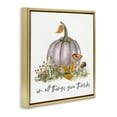 thumbnail image 4 of Stupell Industries Give Thanks Pumpkins Botanical & Floral Painting Gold Floater Framed Canvas Art Prints Wall Art, 18 x 18, 4 of 10