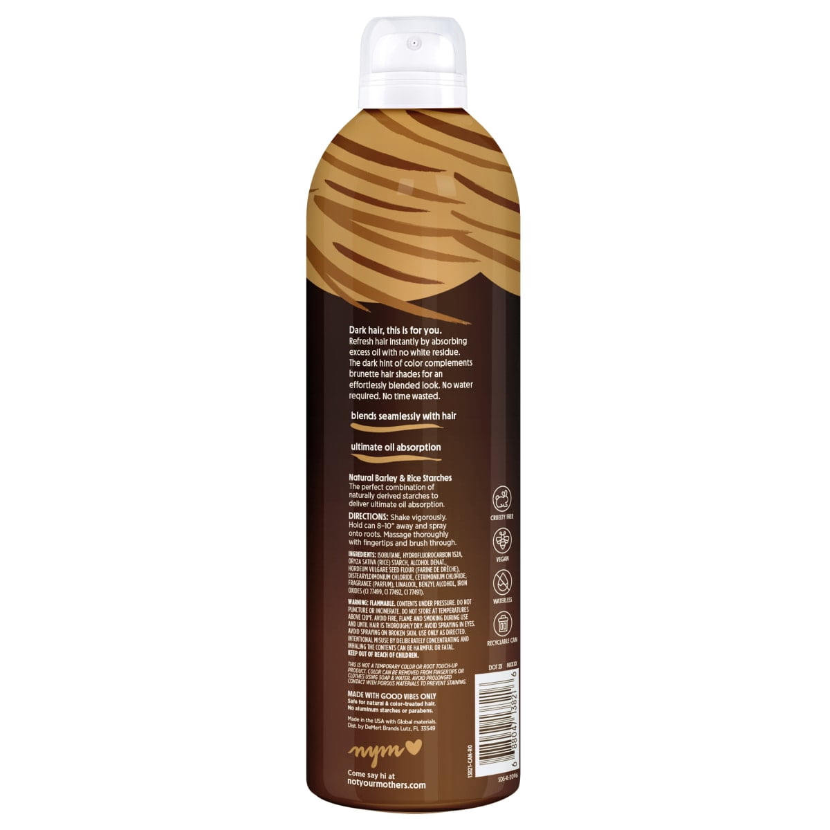 Not Your Mother's Clean Freak Dry Shampoo for Dark Hair Shades, 12 oz