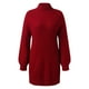 thumbnail image 4 of Vestidos de suéter Prolriy para mujer 2023, moda otoño invierno, manga larga, cuello alto, color sólido, vestido de suéter informal, vestido de suéter para mujer, vestido de suéter para mujer,, 4 of 5