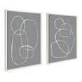 thumbnail image 2 of Sylvie 871 Modern Circles Gray & 869 Going in Circle 18 in x 24 in Framed Painting Canvas Art Prints, by Kate and Laurel Set of 2, 2 of 9