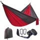 thumbnail image 1 of Portable Hammock Red Grey 300 x 200cm, Double Person Parachute Fabric Camping Bed, 1 of 4