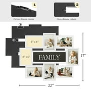 8 Opening Family Picture Frame Gallery Collage Wall Hanging Photo Frame for 6 x 4 Photo White