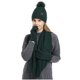 thumbnail image 1 of Sombreros de mujer de moda casual de invierno que mantienen el calor sólido conjunto de gorro de punto bufanda guante mujer sombrero de acrílico, 1 of 6