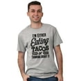 thumbnail image 4 of Eating Tacos or Thinking About Them Plus Size Crewneck Graphic Tee Shirt Brisco Brands 4X, 4 of 5