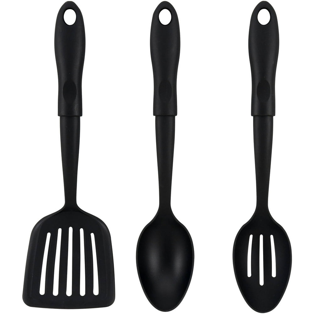 Mainstays 3Piece Kitchen Utensil Set, Includes Slotted Spoon, Slotted