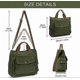 thumbnail image 4 of Canvas Tote Bag for Women 14inch Large Crossbody Tote Bag With Multi Pockets Canvas Crossbody Bag Top Handle Shoulder Bag Work Tote Bags, 4 of 4