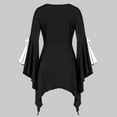 thumbnail image 3 of Gibobby Maxi Vestido De Dama Tops de manga larga de encaje de talla gótica para mujer, túnica, blusa con lentejuelas, camisetas de talla grande（Plateado， XL), 3 of 5