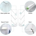 thumbnail image 4 of Fippkargo 2 Pack Acrylic Shower Shelves, Wall Mounted Organizer with Water Guide, No Drilling Shampoo Holder Rack, 4 of 8