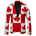 thumbnail image 1 of WILLBEST Men's Casual Suit Jacket with Canadian Maple Lightweight Comfortable Stylish for Spring Summer Fall Daily Wear S k-Red, 1 of 5