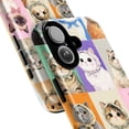 thumbnail image 2 of Bonnet Cat Collage Phone Case, Cute Illustrated Kittens in Headscarves iPhone Cover, Whimsical Artistic Protective Case for iPhone 16 15 14 13 12 11 Plus Pro Max Mini, 2 of 6