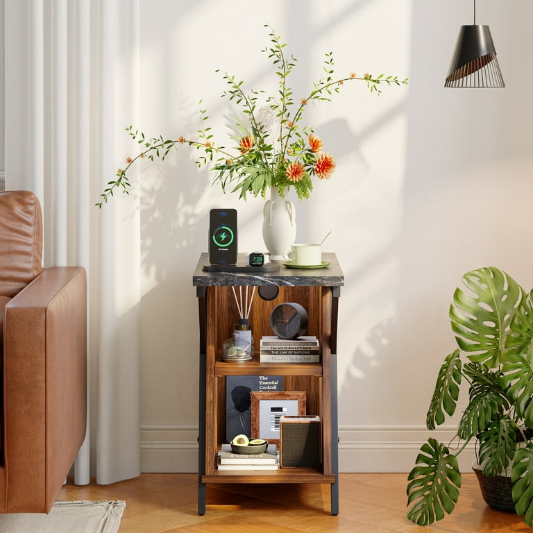 Chairside table with cup holder sale