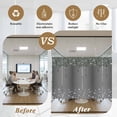 thumbnail image 5 of Black Grey Window Privacy Film, Modern Abstract Diamond Luxury Gradient Static Cling UV Sun Blocking Heat Control Window Tint Day and Night, Non-Adhesive One Way Windows Privacy Cover 19.6''x39.3'', 5 of 7