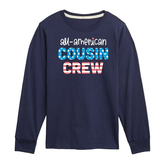 Instant Message - All American Cousin Crew - Toddler & Youth Long Sleeve Graphic T-Shirt