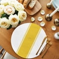 thumbnail image 2 of Round Placemats Yellow Stripe 15 inch Set of 2 Table Mats for Dining Table Modern Art Vertical Stripe Heat Resistant Non-Slip Kitchen & Home Decorative Place Mat Set, 2 of 8