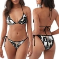 thumbnail image 3 of Fotbe Colors Cats Traje de Baño para Mujer de Dos Piezas – Bikini Sexy de Tirantes Tipo Halter con Diseño Triangular, 3 of 6
