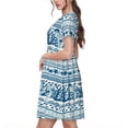 thumbnail image 2 of Naloa Sea Underwater Jellyfish Print Womens Summer A-Line Dress with Pockets,Short Sleeve Dresses,Flowy Beach Swing Dress for Vacation Travel, 2 of 6