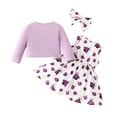 thumbnail image 2 of Newborn Toddler Girls Dress and Cardigan Sets 2 PCS Infant Girl Floral Print Sleeveless Dress and Long Sleeve Cardigan Set for 6 Months-3 Years, 2 of 9