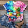 thumbnail image 6 of Perfectbot Women T-Shirts Crew Neck Short Sleeve Summer Print Casual Relaxed Tees Size S-5XL, 6 of 9