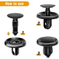 thumbnail image 2 of GOOACC GRC-32 100-Piece Splash Shield Retainer Clips, Nylon Push Rivets for Lexus & Toyota Body, Replaces OEM 90467-07201, Includes Bonus Fastener Removal Tool, 2 of 9