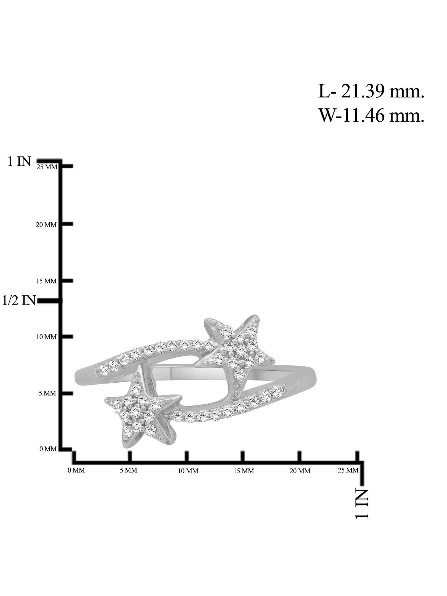 JewelersClub Stackable Diamond Rings for Women – 1/4 Carat White Diamond Ring Jewelry– Sterling Silver Stackable Bands for Women –– Stackable Ring Set by JewelersClub