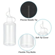 Uxcell Needle Tip Bottle Precision Plastic Applicator 50ml with White Cap, 10 Count
