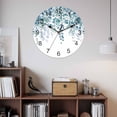 thumbnail image 2 of Wall Clock Blue Eucalyptus Clocks PVC Silent Non-Ticking Battery Operated Decorative Watercolor Leaves Round Clock for Home Living Room Kitchen Bedroom Office School Wall Decor 10 Inch, 2 of 9