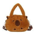 thumbnail image 3 of Bolso bandolera de felpa jinwen para mujer bolso de hombro de animal suave para ir de compras, 3 of 8