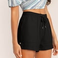 thumbnail image 3 of Diufon Womens Dressy Shorts Plus Size Summer Casual Elastic Waist Drawstring Comfy Pull On Shorts with Pockets, 3 of 9