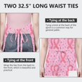 thumbnail image 6 of Pink Breast Cancer Ribbon Floral Apron-Garden Aprons for Women with Pockets-Cotton Linen Waterproof Kitchen Cooking Gardening Aprons Adjustable for Kitchen,Cooking,BBQ and Salon 32"x27", 6 of 7