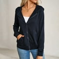 thumbnail image 4 of Lightweight Yoga Exercise Full Zipper Hoodie Jacket Womens Long Sleeve Casual Sweatshirts Jacket Teens Sweatshirt Women Casual Hoodie Womens Full Zip Long Sweatshirt Hoodie Zip Tunic Sweatshirt, 4 of 5