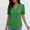 Green, variant on Ussuma V-Neck Lace Blouses for Women for Women Eyelet Lace Ruffle Stylish Short Sleeve Women's Top Personality Elegant and Intellectual Dance Party Party Holiday Party