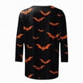 thumbnail image 4 of Godom Halloween T Shirts for Womens 3/4 Sleeve Shirt Crewneck Basic Tees Soft Loose Fit Fall Outfits Fashion Tops 2025, 4 of 6
