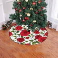 thumbnail image 2 of FMSHPON Flower PatternRed Roses Xmas Christmas Tree Skirt Stand Mat for Holiday Party Decoration Indoor Outdoor 36 inches, 2 of 3