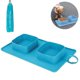 thumbnail image 1 of Cuenco de silicona para mascotas, mantel individual plegable para perros y perros, cuenco doble plegable, 1 of 5